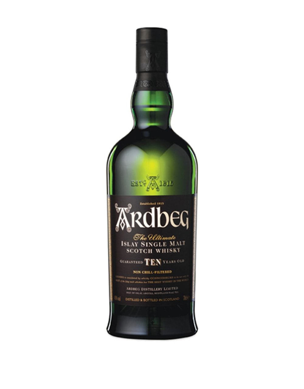 Ardbeg 10-Year-Old Single Malt Scotch Whisky bottle